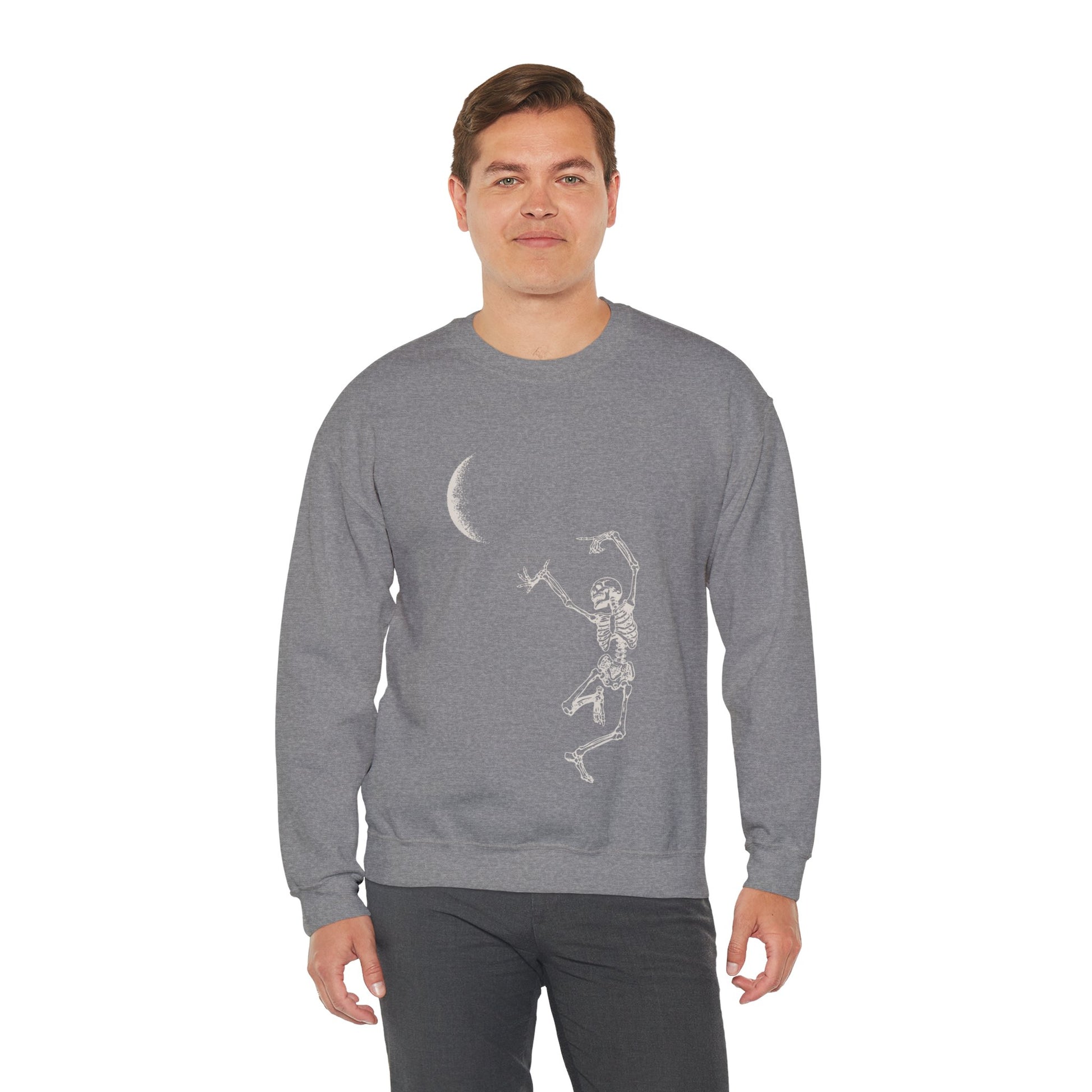 Skeleton dancing under the moon sweatshirt